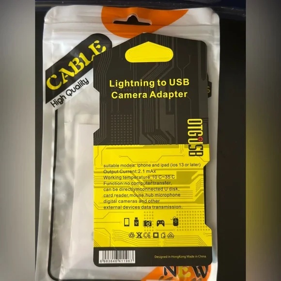 NIB Lightning to USB Camera Adapter / Memory Card Transfer DeviceNWT 🏷️